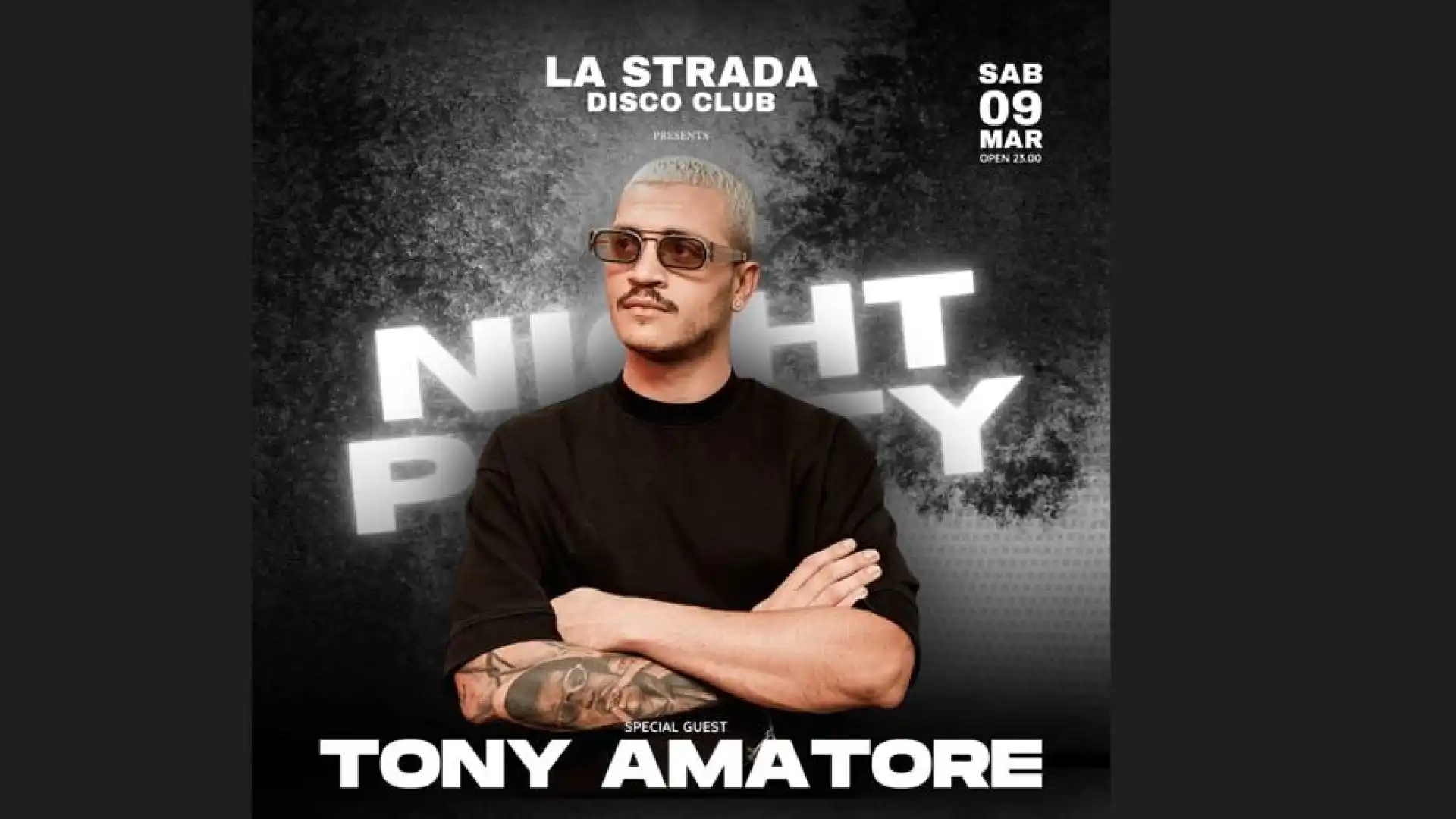 Isernia: si infiamma la notte alla Strada Disco Club. Sabato 9 marzo la serata con Tony Amatore special guest. Prevendite biglietti in corso